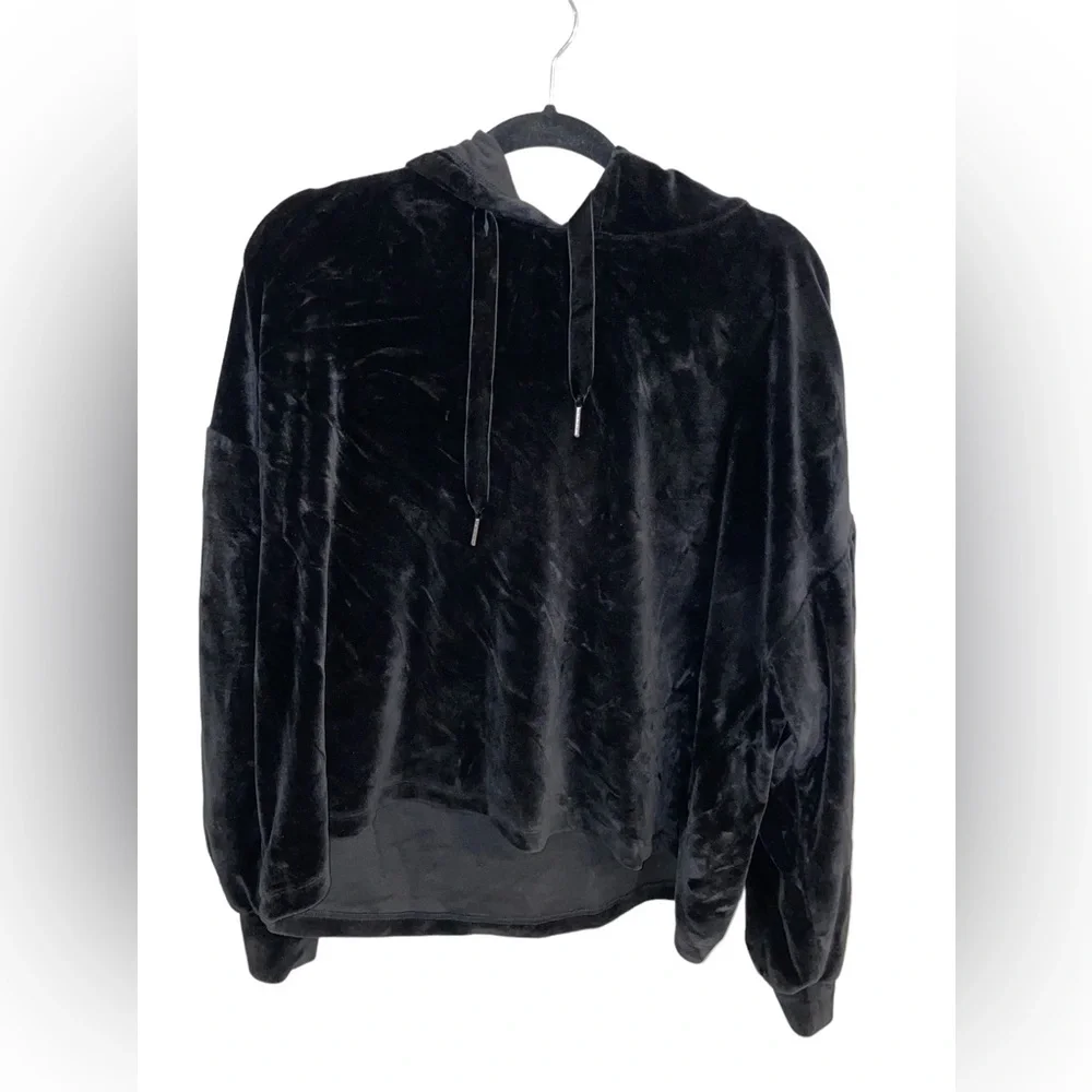 Wild Fable Black Velour Pullover Drawstring Hoodie Size XXL - Picture 2 of 10